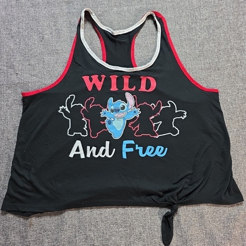 DISNEY Lilo & Stitch Wild And Free Racerback Tank‎ Women's with tie 2XL